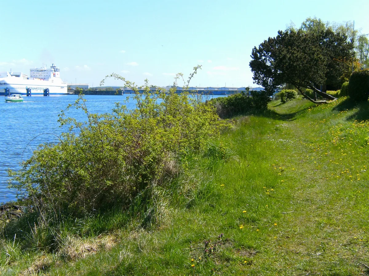 Lübeck Kücknitz Herrenwyk Herreninsel Traveseite