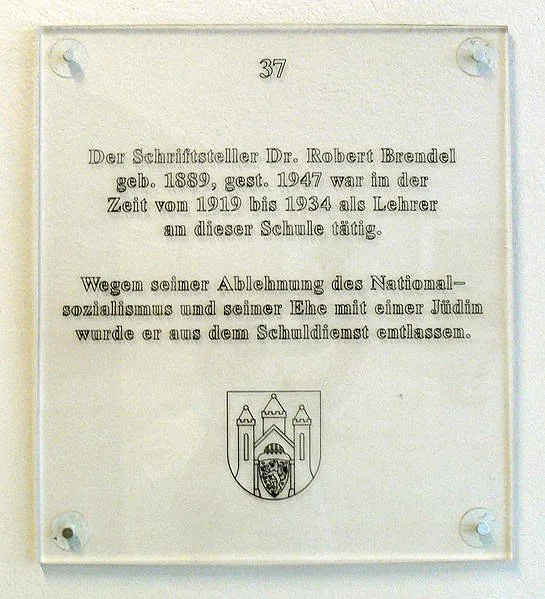 Lüneburg Wilhelm Raabe Schule Tafel Robert Brendel B