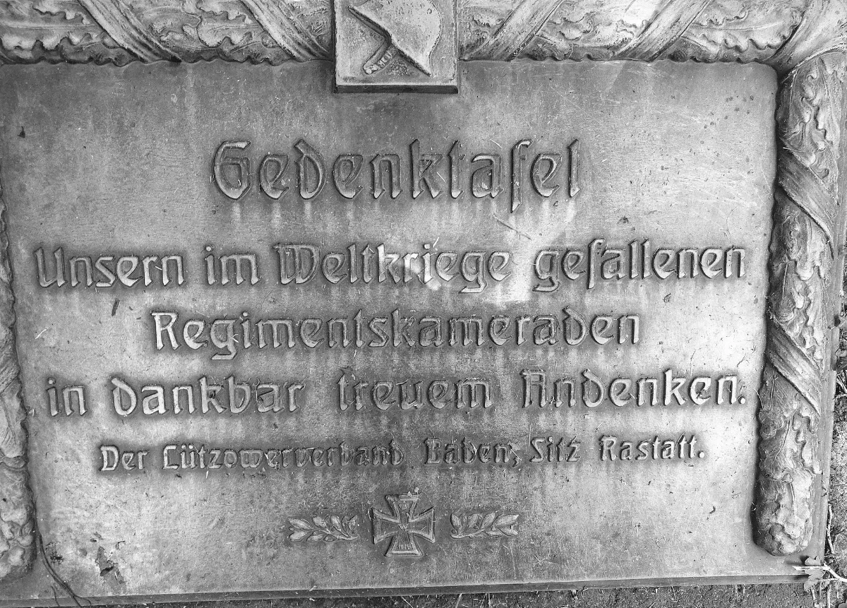 Luetzower Denkmal Rastatt Plaque