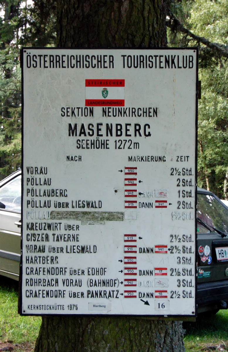 Masenberg Ötk Wegweiser1975