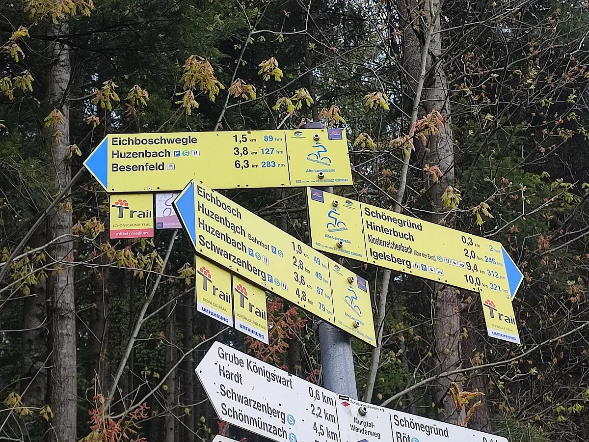 Mtb Wegweiser Alte Landstraße