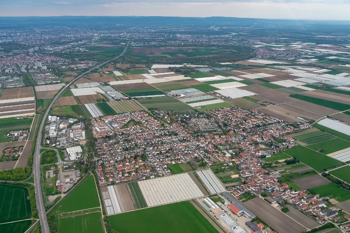 Ruchheim Aerial, Ludwigshafen Am Rhein (P1100561)