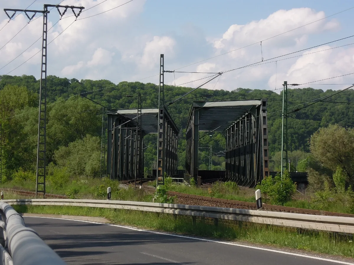 Saalebrücken Des Gleisdreiecks Großheringen Von Camburg Nach Bad Kösen