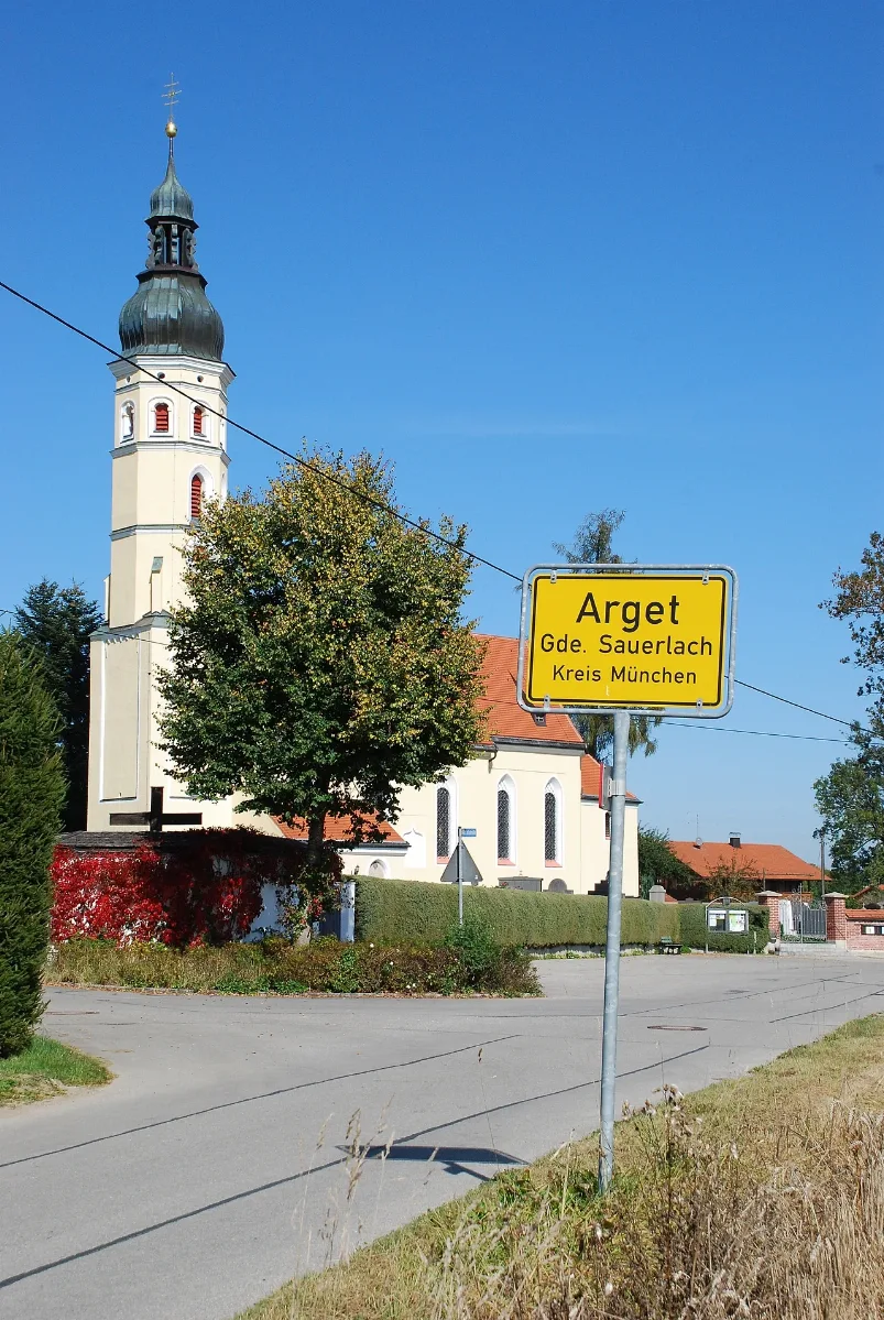 Sauerlach Arget St. Michael Ortsschild