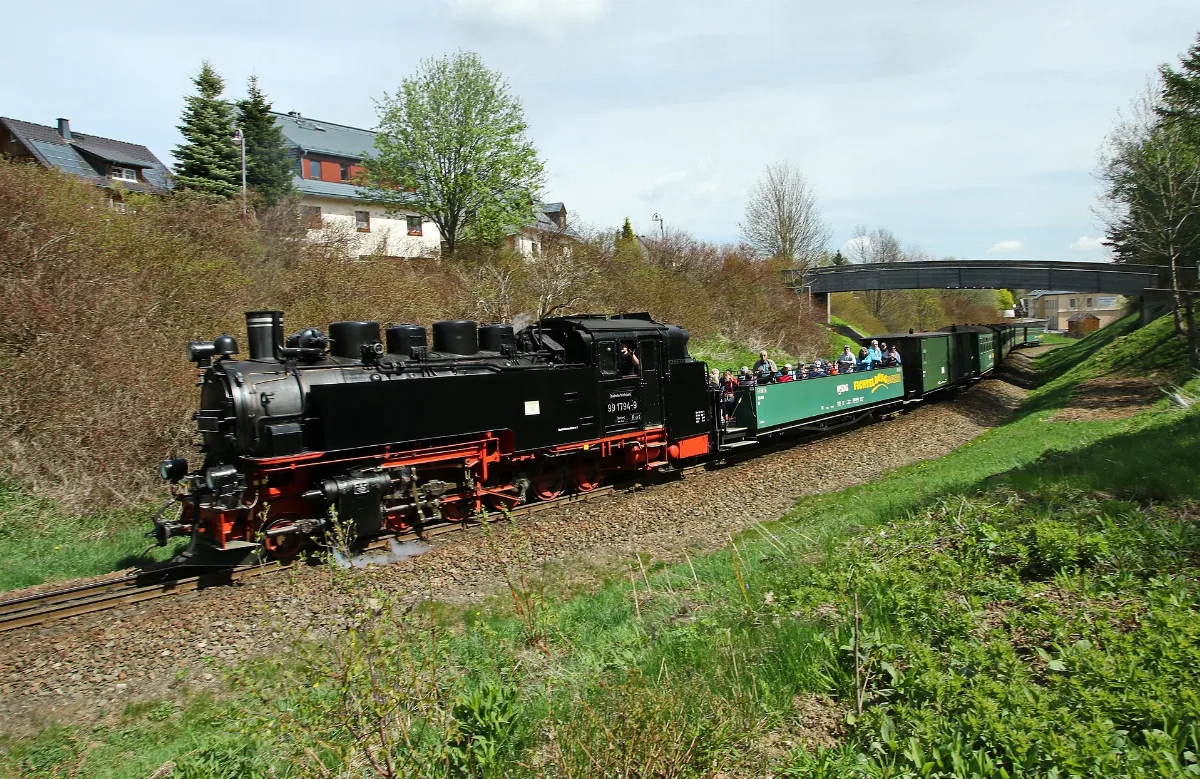 Sonderfahrt Mit Dem Dampfzug. Oberwiesenthal, Erzgebirgskreis 2H1A6549Wi
