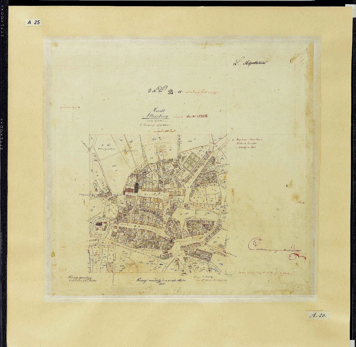 Uraufnahme Ortsblatt Ort All 1825 A25 Landkreis Roth Mittelfranken