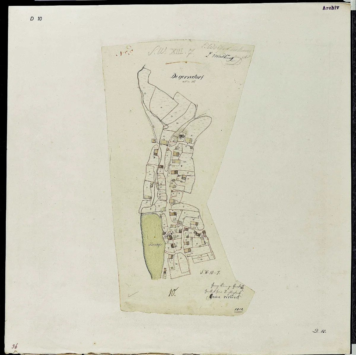 Uraufnahme Ortsblatt Ort Deg 1812 D10 Landkreis Bad Tölz Wolfratshausen Oberbayern