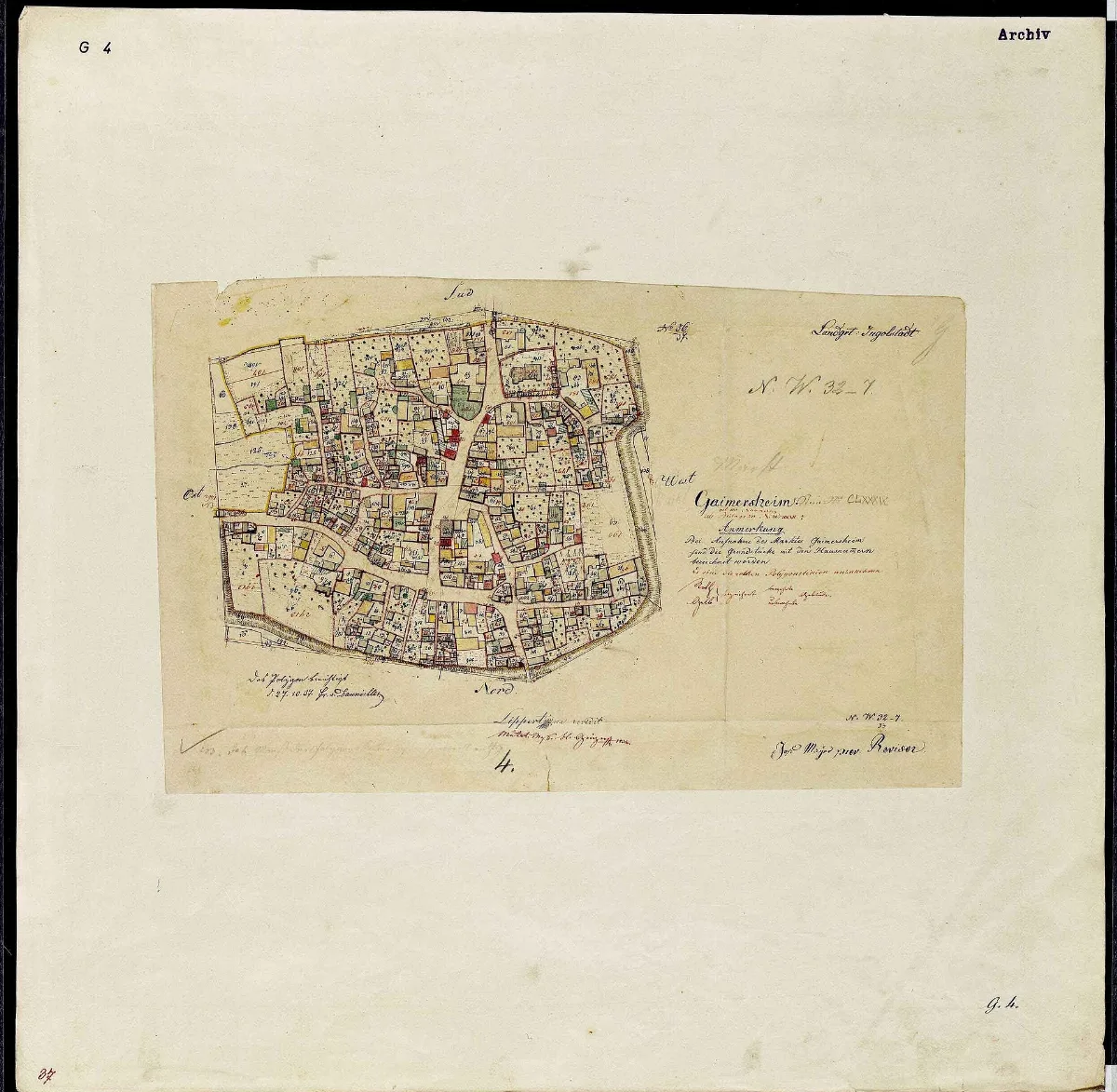 Uraufnahme Ortsblatt Ort Gai 1813 G4 Landkreis Eichstätt Oberbayern