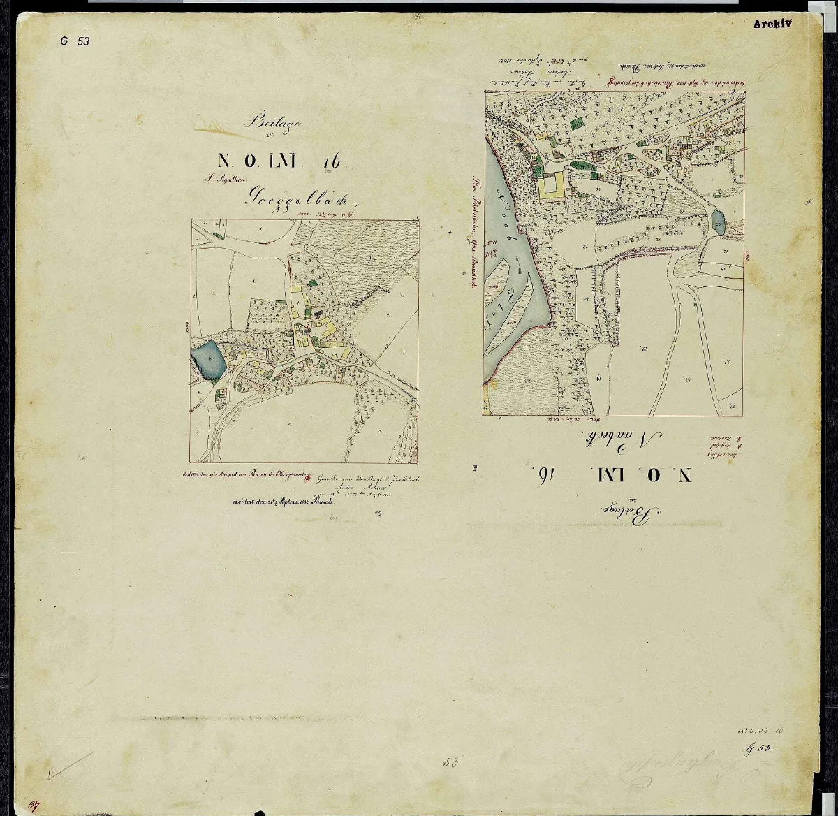 Uraufnahme Ortsblatt Ort Goe 1832 G53 Landkreis Schwandorf Oberpfalz