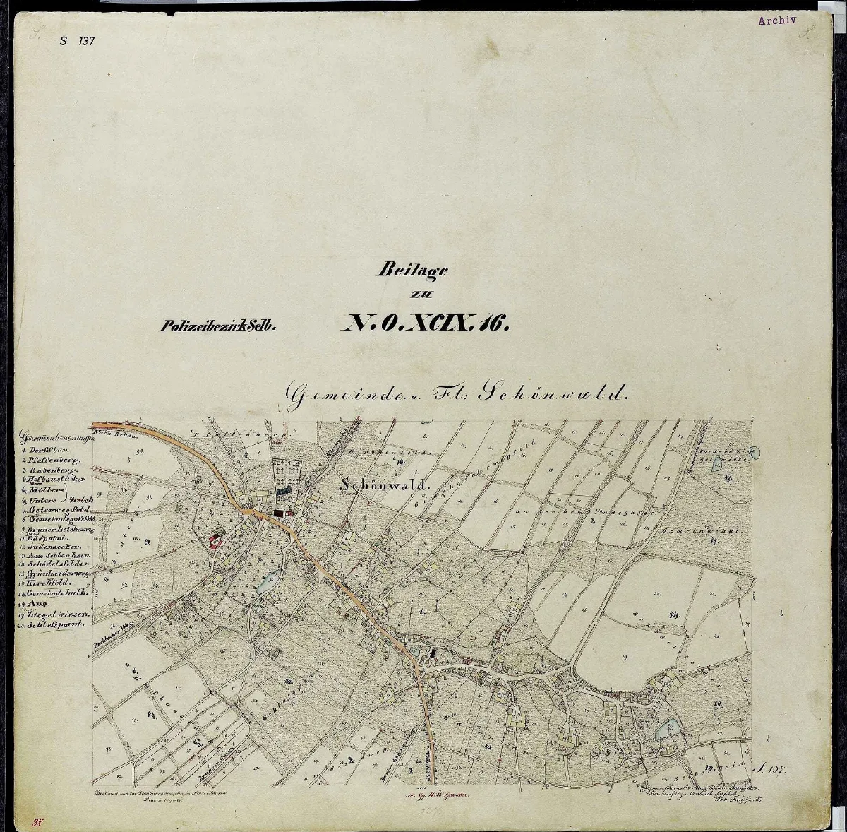 Uraufnahme Ortsblatt Ort Sch 1852 S137 Landkreis Wunsiedel I.fichtelgebirge Oberfranken
