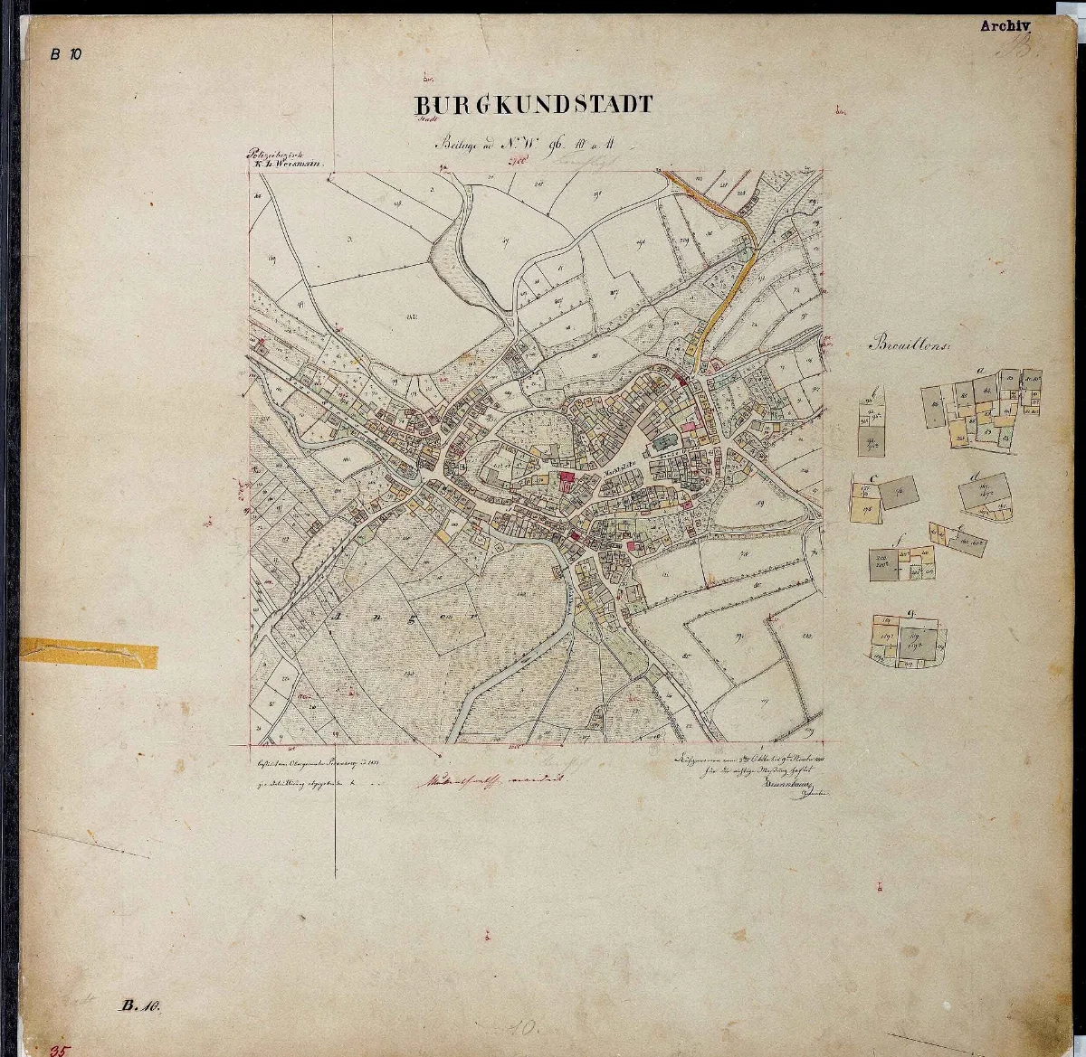 Uraufnahme Ortsblatt St Bur 1851 B10 Landkreis Lichtenfels Oberfranken