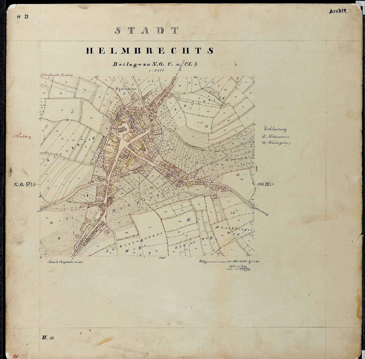 Uraufnahme Ortsblatt St Hel 1852 H13 Landkreis Hof Oberfranken