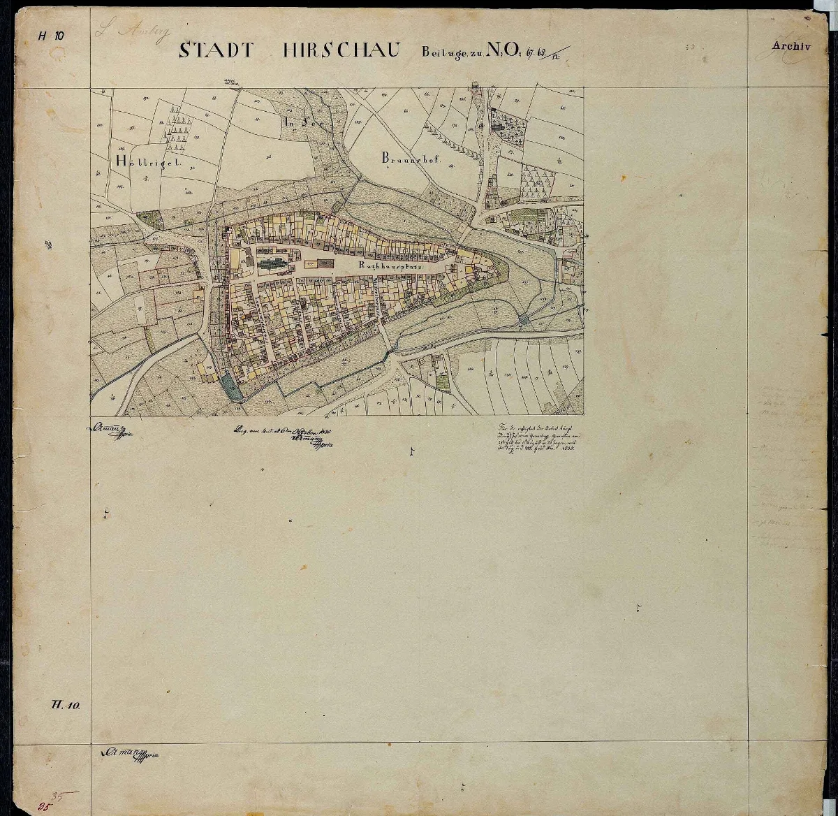 Uraufnahme Ortsblatt St Hir 1835 H10 Landkreis Amberg Sulzbach Oberpfalz