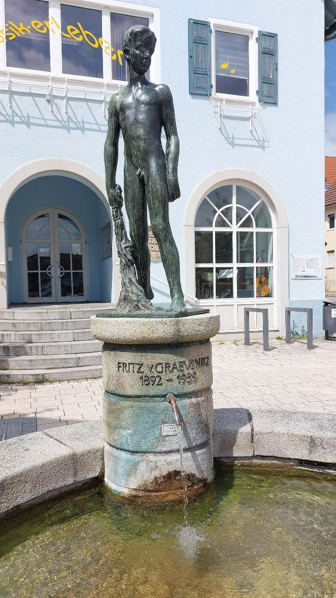 Water Fountain In Rutesheim, Landkreis Böblingen, Baden Württemberg, Germany